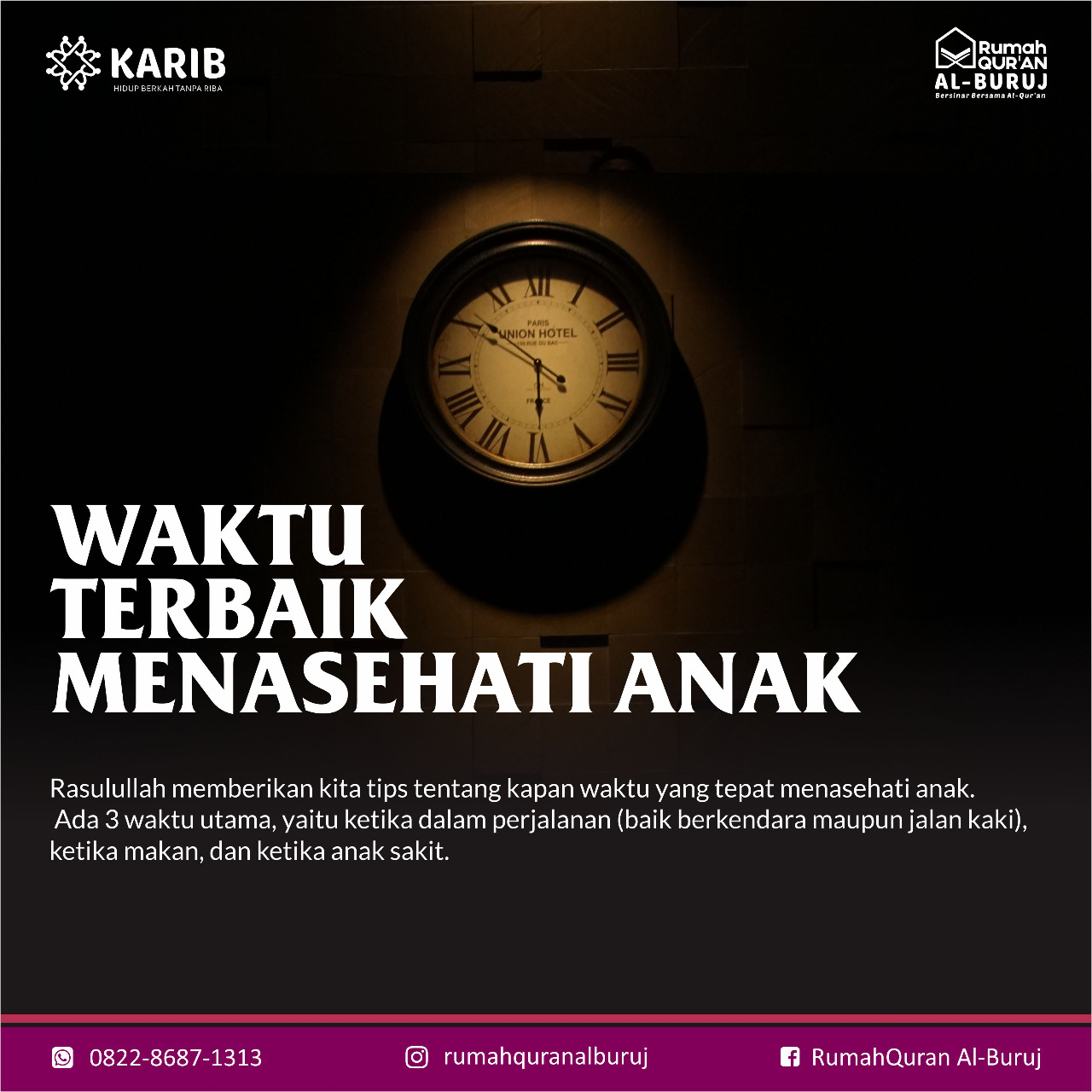 Waktu Terbaik Menasehati Anak