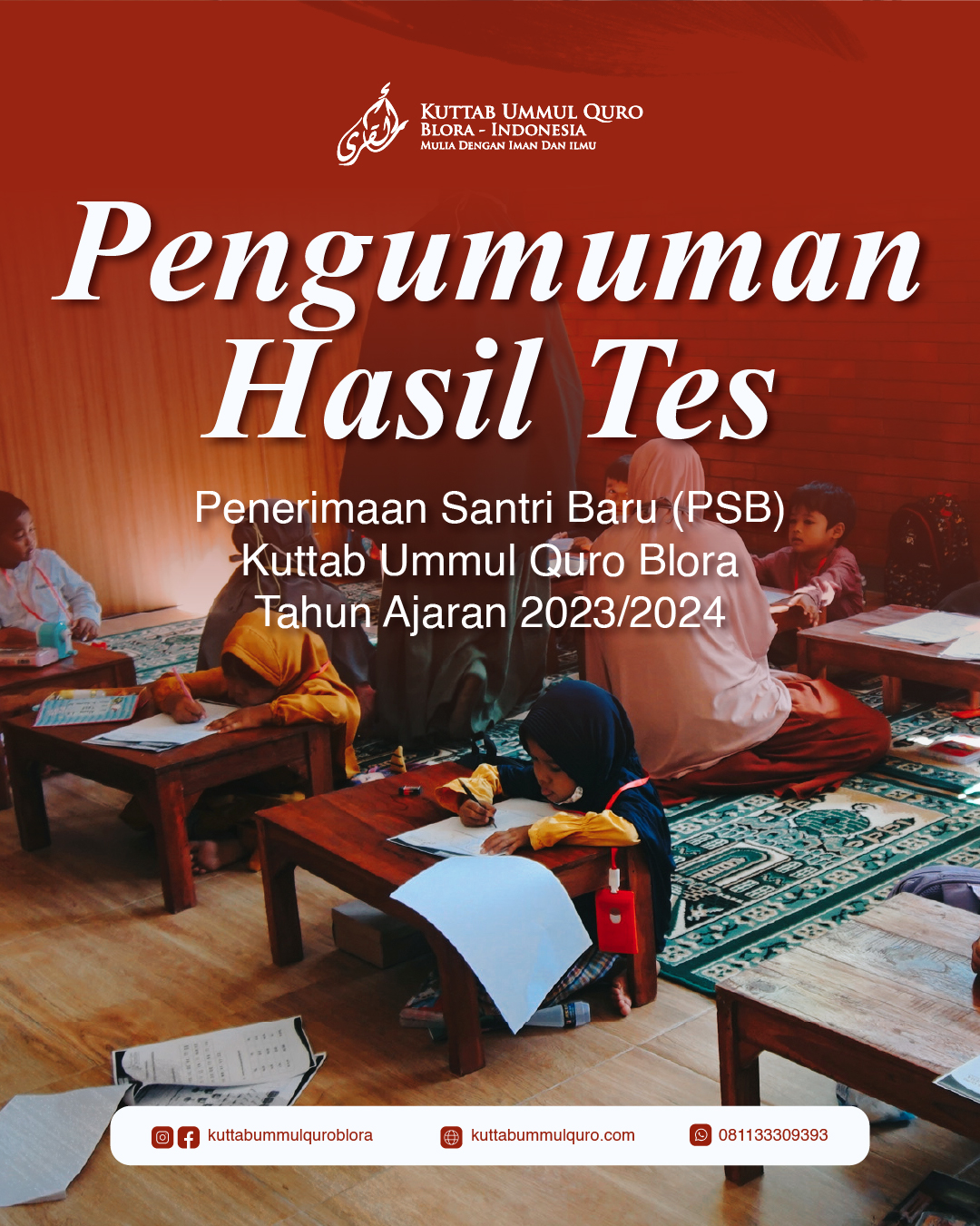 Pengumuman PSB Kuqi Blora